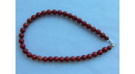 Collana di diaspro rosso (6mm)
