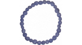 Pulsera de Calcedonia azul (bolas irregulares de 6mm)